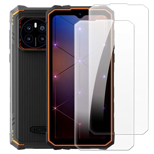 (2 Pack) for HOTWAV Cyber 13 Pro Tempered Glass Protective for HOTWAV Cyber 13 Pro Screen Protector Smart Phone Cover Film 6.6 inches (Transparent)
