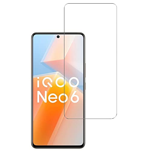 [2 Packs] Tempered Glass Screen Protector for vivo iQOO Neo 6, HD Clear Screen Guard for vivo iQOO Neo 6