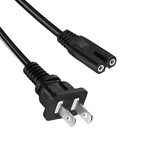 2 Prong AC Power Cord Compatible with Insignia 32 43 50 55 65 70 75 inch Class F20 Series F30 Series LED 4K UHD Smart Fire TV Power Cord