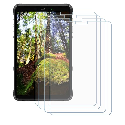 4-Pack for Ulefone Armor Pad Tempered Glass Screen Protector, 9H Hardness Anti-Scratch Anti-Fingerprint Anti-Bubble Compatible Full Coverage Clear Film for Ulefone Armor Pad (8,0")