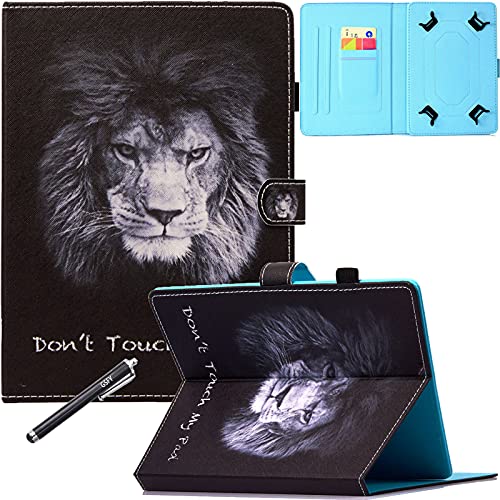 8 Inch Universal Case, GSFY Pretty Folio Stand Protective Case Leather Pocket Cover with Stylus Holder for iPad Mini/Samsung/Kindle/Huawei/Lenovo/Nook 7.9 8.0 8.4 Inch Tablet, Cool