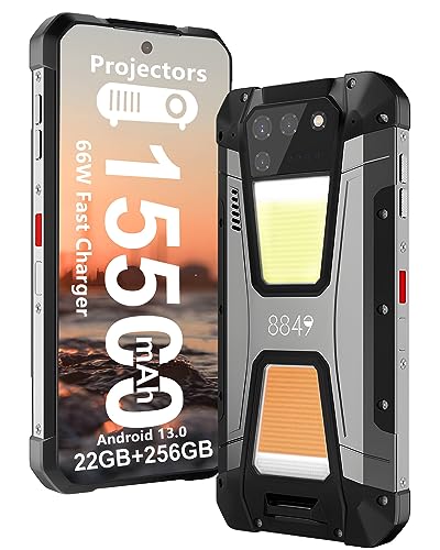 8849 Tank 2, 4G Unlocked Rugged Smartphone with Laser Projector, IP68 Waterproof Outdoor Smartphone with 22GB+256GB, 108MP Camera, Andriod 13, FHD 6.79" ,15500mAh Battery, 66W Fast Charger, OTG/NFC