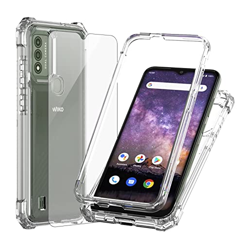 Ailiber for Wiko Voix Phone Case, Wiko Voix U616AT Case with Screen Protector, 2 Layer Structure Protection, Shock-Absorbing Corners TPU Bumper, Heavy Duty Rugged Protective Cover for Wiko Voix-Clear
