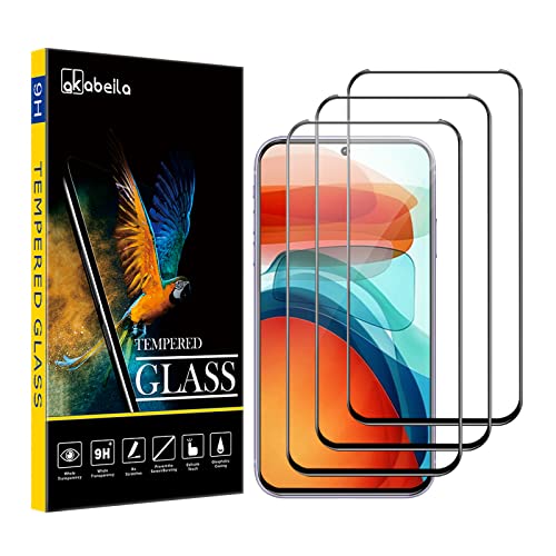 AKABEILA [3 Pack Screen Protector for Oppo Reno 7 4G 5G HD Tempered Glass Film 9H Hardness Case Friendly Easy Installation Anti Scratch Bubble Free [Full Coverage] 6.43" Black