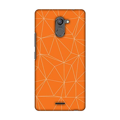 AMZER Slim Designer Snap On Hard Case Back Cover for Infinix Hot 4 Pro - Carbon Fibre Redux Tangy Orange 13