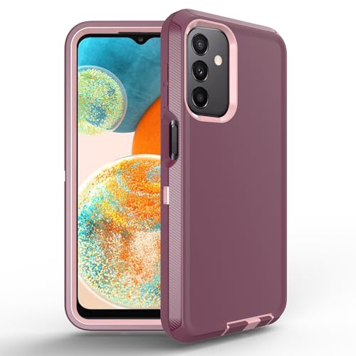 Anloes Case for Samsung Galaxy A25 5G, Galaxy A25 5G Phone Case Heavy Duty Shockproof Dustproof Rugged Defender Protective, 3 in 1 Bumper Cover for A25 5G (Purple)