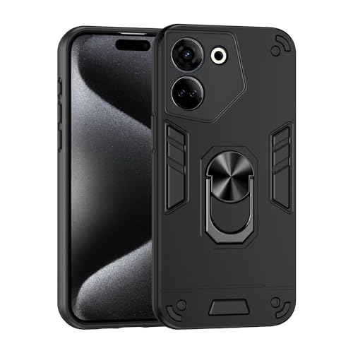Anti-Scratch Case Compatible with Tecno Camon 20 Pro 4G/Camon 20 4G Phone Case with Kickstand & Shockproof Military Grade Drop Proof Protection Rugged Protective Cover PC Matte Textured Sturdy Bumper