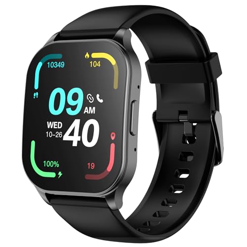 anyloop Smart Watch for Men Women, 1.96" AMOLED Display, Fitness Watch(Answer/Make Call) with Heart Rate Sleep SpO2 Monitor,IP68 Waterproof Activity Trackers and Smartwatches for iOS and Android