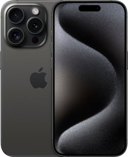 Apple iPhone 15 Pro, 256 GB, Black Titanium – entsperrt (erneuert)