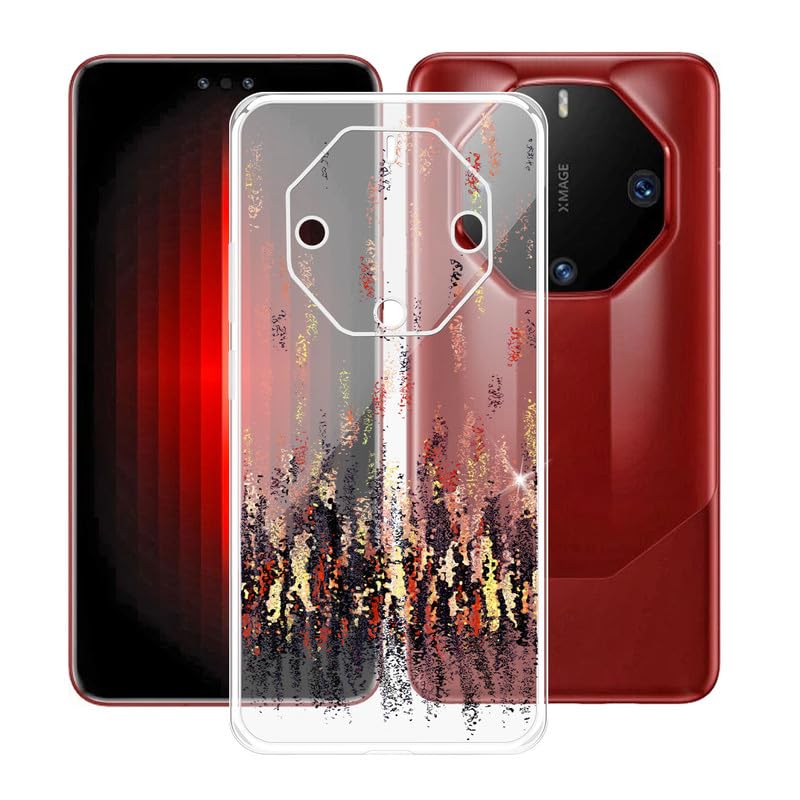 AQGG for Huawei Mate 60 RS Ultimate (6.82") Case, Soft Silicone Bumper Shell Transparente Flexible Rubber Phone Protective Cases TPU Cover for Huawei Mate 60 RS Ultimate - XV11