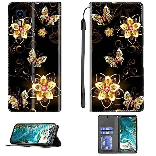 Aroepurt Cricket Debut S2 Case Compatible with Cricket Debut S2 U380AC Phone Case Cover PU Leather Kickstand Magnetic Wallet Case CPT17