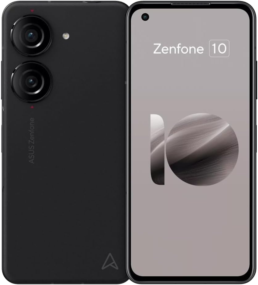 ASUS Zenfone 10 5G Dual 128GB ROM 8GB RAM Desbloqueado (solo GSM | Sin CDMA - no compatible con Verizon/Sprint) Global, Teléfono celular móvil - Negro