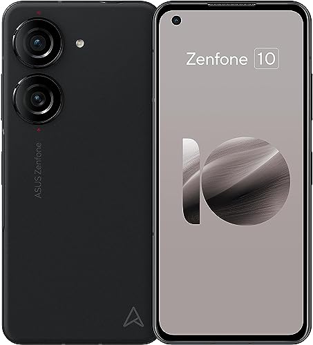 Asus Zenfone 10 5G Dual 256GB 8GB RAM desbloqueado (solo GSM | Sin CDMA - no compatible con Verizon/Sprint) Global, cargador inalámbrico NGP incluido - Negro