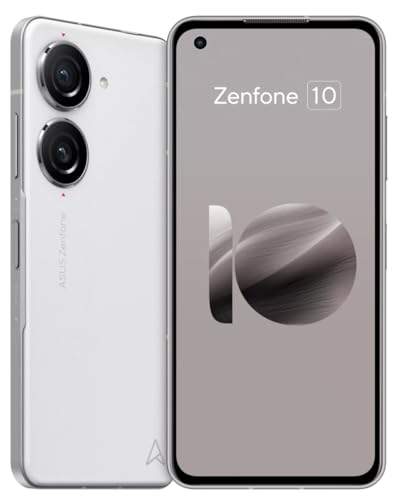 Asus Zenfone 10 5G Dual 256 Go 8 Go de RAM débloqué (GSM uniquement | Pas de CDMA – non compatible avec Verizon/Sprint) Global, chargeur sans fil NGP inclus – Blanc (AI2302)
