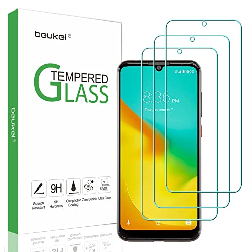 beukei (3 Pack) Compatible for ZTE Blade A7 Prime Screen Protector Tempered Glass, Anti Scratch, Bubble Free