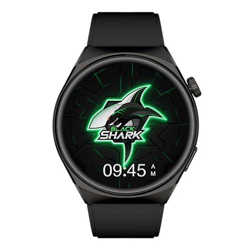 Black Shark S1 Smart Watch 1.43'' AMOLED Screen, 10 Days Battery Life, IP68 Waterproof, Health Monitoring, Wireless Charging - (Black)