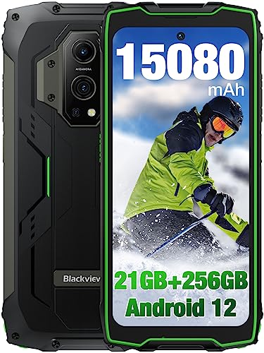 Blackview Rugged Smartphone(2023), BV9300 21GB+256GB/1TB,15080mAh Battery/33W,100 Lumen Flashlight,6.7" FHD+ 120Hz,50MP+32MP, Android 12 Rugged Cell Phone,Rugged Phone Unlocked FPR/FACE ID/NFC/OTG