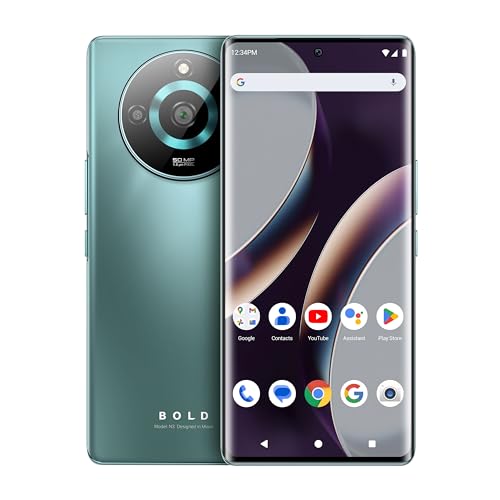 Bold N3 | 2023 | 5G | 3-Day Battery | Unlocked | 6.78” FHD+3D AMOLED Display | 256/8GB | Triple AI 50MP | NFC Capable | US Version | US Warranty | Sage Green