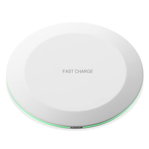 Case Compatible UrbanX 15W Fast Wireless Charger for vivo iQOO 8 Pro with Fast and Stable Charging Efficiency (No AC Adapter) - White