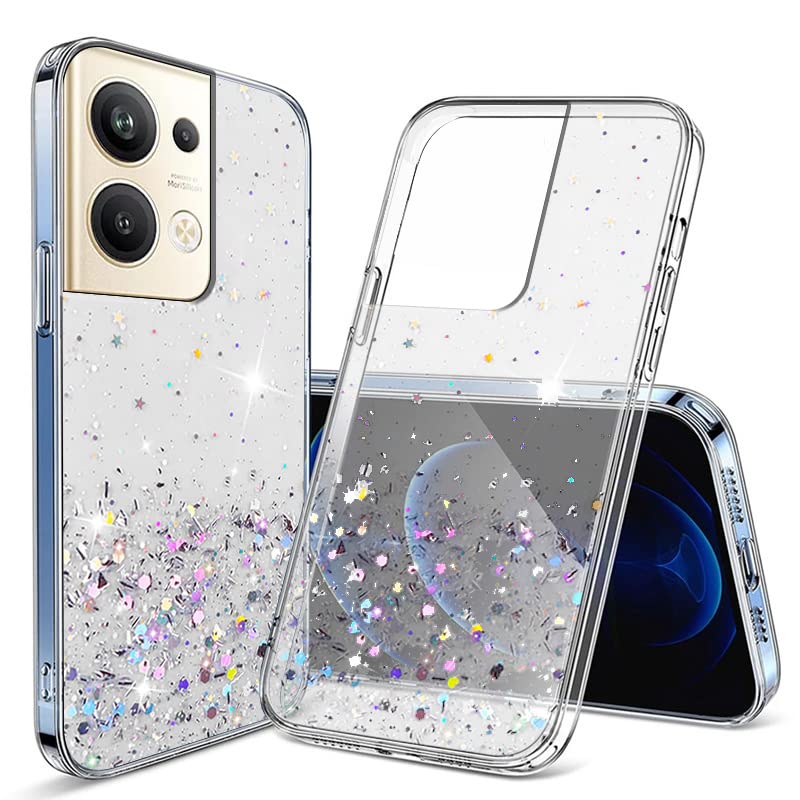 Case for Oppo Reno 8 Pro 5G Silicone ，Clear Oppo Reno 8 Pro Plus Cases Speck, Ultra Slim 0.3mm Soft Shockproof Protective Phone Cover for Woman (Clear)