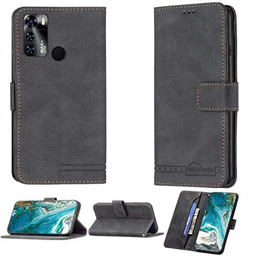 Case for Yezz Max 3 Ultra Case Compatible with Yezz Max 3 Ultra Phone Case Flip Stand Cover PU Leather BF09 Wallet Case Black