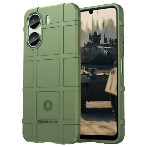 CCSmall for Xiaomi Redmi 13C 4G Case (Not 5G) for Man, Heavy Duty Protection Shockproof Phone Case Support Wireless Charging Cover for Xiaomi Redmi 13C 4G /Poco C65 HD Green