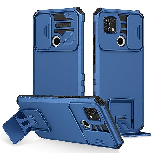 Compatible with Infinix Hot 10i 4G Case Cover,Built in Slide Camera Lens Cover Compatible with Infinix Hot 10i 4G with Kickstand 2 in 1 Phone Case Cover LAN