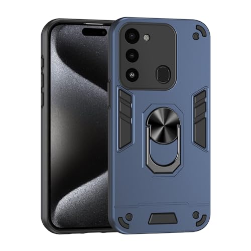 Compatible with Tecno Spark GO 2022/Spark 8C/Spark 9 Phone Case with Kickstand & Shockproof Military Grade Drop Proof Protection Rugged Protective Cover PC Matte Textured Sturdy Bumper Cases Slim Case