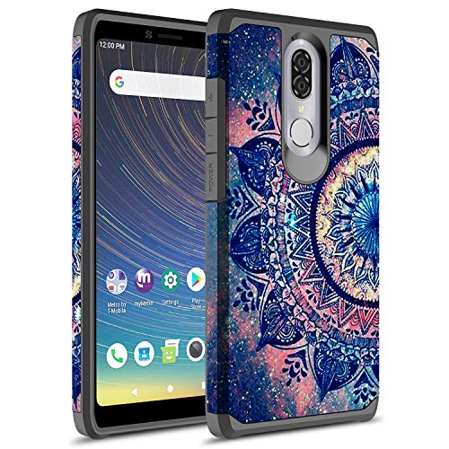 Coolpad Legacy Case, Rosebono Slim Hybrid Dual Layer Shockproof Hard Cover Graphic Fashion Cute Colorful Silicone Skin Cover Armor Case for Coolpad Legacy (Mandala)