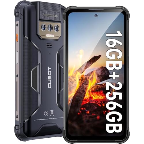 CUBOT KingKong Power（2023)Rugged Smartphone Unlocked -16GB RAM+256GB ROM(1TB Expandable),10600mAh Battery(33W),6.5" FHD+ Display,48MP+20MP Night Vision,Android 13 Cellphone with Flashlight,NFC (Black)