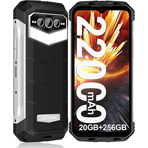 DOOGEE S100 PRO (2023) Rugged Smartphone, 22000mAh 20GB+256GB 4G Rugged Phone, 120Hz Android 12 Rugged Cell Phone, 130LM Camping Light, Dual Hi-res Speakers, 108MP Tri Camera, Night Vision, NFC, OTG