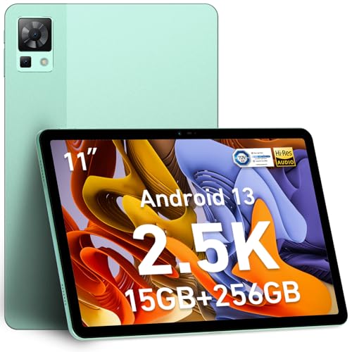 DOOGEE T30 PRO Tablet,11''2.5K Android Tablet, 15GB+256GB Android 13 Tablets, Octa-Core Gaming Tablet, 8580mAh,Hi-Res Quad Speakers, 20MP Camera, TÜV Low Bluelight, Split Screen Green