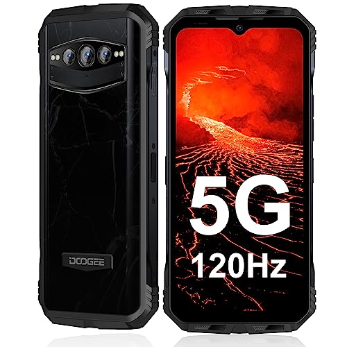DOOGEE V30T 2023 5G Rugged Smartphone,20GB+256GB Smartphone,66W/10800mAh Battery Cellphone,120Hz 6.58"108MP Camera Rugged Phone Unlocked, Dual Speakers, Night Vision, IP68 Waterproof,NFC/OTG,T-Mobile