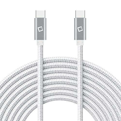 Dual USB-C/PD 60W Fast Charging Cord Compatible with Lava Z6 Plus 5Gbps Data Transfer for Power Delivery Hi Capacity Charging (Black)