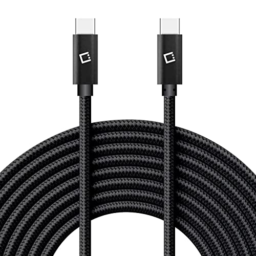 Cable de carga rápida dual USB-C/PD de 60 W compatible con Tecno Camon 18 Premier Plus Transferencia de datos de 5 Gbps para entrega de energía Carga de alta capacidad (negro)