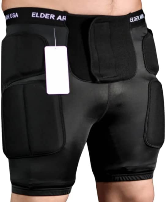 Elder Armor USA: Senior Hip Protection pad That Prevents and Protects The Hip, sit Bone, Tailbone, & Thigh from Injury Due to Fall. Light. Lightweight Breathable Matrial. Unisex