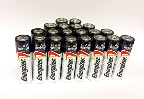 Energizer AA Max Alkaline E91 Batteries Made in USA - Expiration 12/2024 or Later - 20 Count