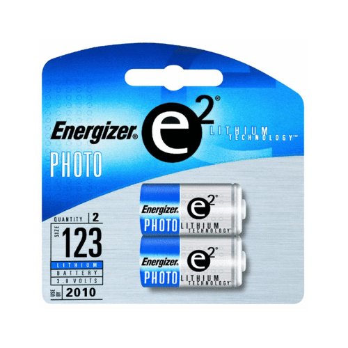 Energizer EVEEL123APB2 Lithium Photo Battery for Digital Cameras, 3 VDC