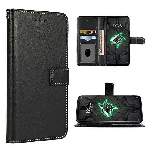 FDCWTSH Compatible with Xiaomi Black Shark 3/BlackShark 3S 5G Wallet Case and Leather Flip Card Holder Stand Cell Accessories Mobile Folio Purse Phone Cover for Black Shark3S Women Men Black