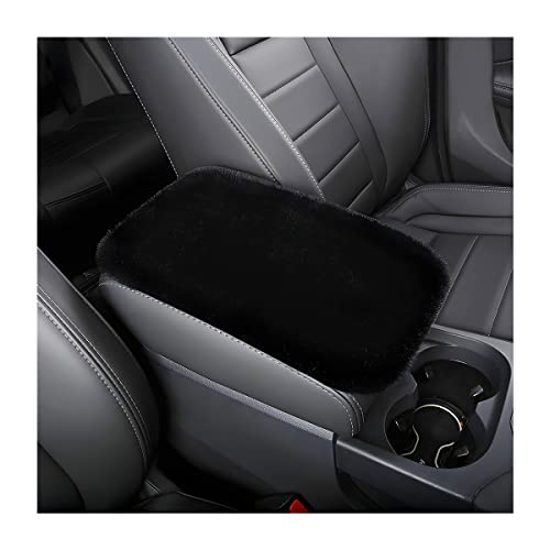 Fluffy Car Armrest Cover, Universal Car Center Console Pad, Car Armrest Seat Box Cover Decor Accessories For Women Men, Armrest Seat Box Cover Protector For Most Vehicle, SUV, Truck, Car (Black)