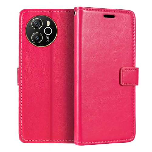 for Blackview Shark 8 Case, Premium PU Leather Magnetic Flip Case Cover with Card Holder and Kickstand for Blackview Shark 8 (6.78”) Rose