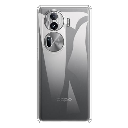 for Oppo Reno 11 5G Pro China Ultra Case, Soft TPU Back Cover Shockproof Silicone Bumper Anti-Fingerprints Full-Body Protective Case Cover for Oppo Reno 11 5G Pro China (6.74 Inch) (Transparent)