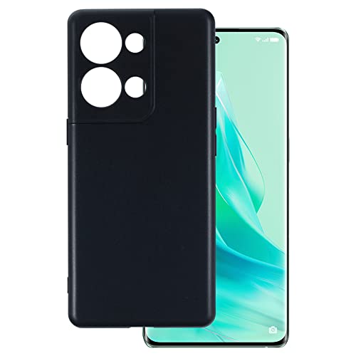 for Oppo Reno 9 Pro+ Ultra Thin Phone Case, Gel Pudding Soft Silicone Phone Case for Oppo Reno 9 Pro Plus 5G 6.70 inches (Black)
