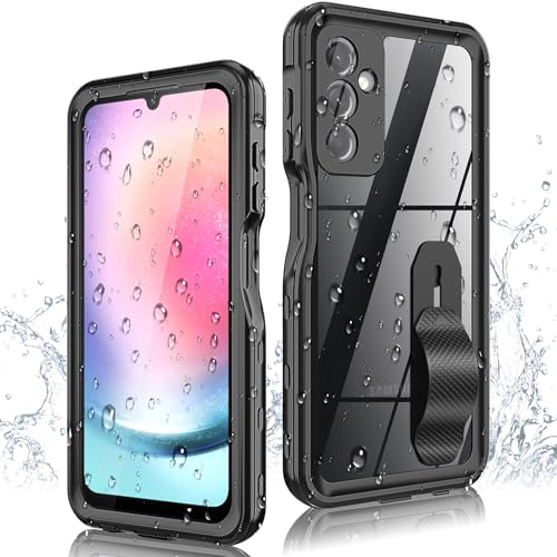 for Samsung Galaxy A24 5G Phone Case, Waterproof Case with Built-in Screen Protector, Full Body Dustproof Shockproof Rugged Heavy Duty Protection Case with Cell Phone Ring Holder for Samsung A24 4G/5G