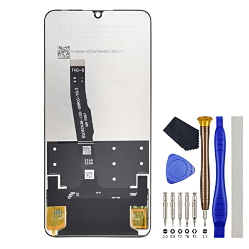 Full LCD Digitizer Touch Screen Assembly Replacement for Huawei P30 lite Nova 4e Including Tool Kit Black 6.15"