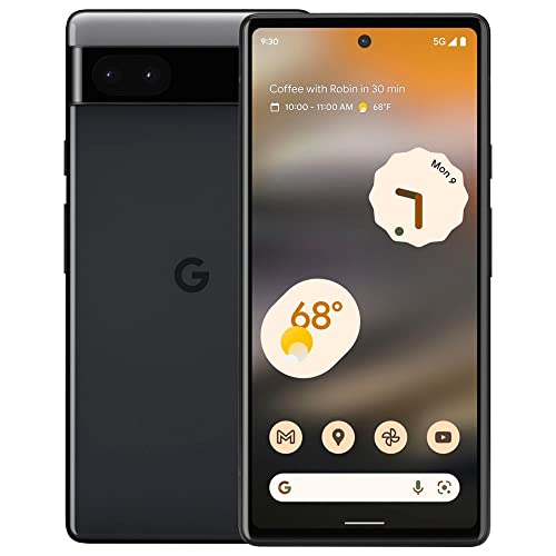 Google Pixel 6A - 5G Android Phone - Charcoal (Unlocked) (Renewed)