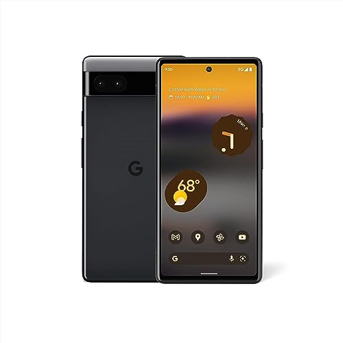 Google Pixel 6a - Teléfono Android 5G - Smartphone desbloqueado con cámara de 12 megapíxeles y batería de 24 horas - Carbón