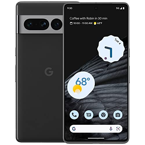 Google Pixel 7 Pro - 5G Android Phone - Unlocked Smartphone with Telephoto Lens, Wide Angle Lens, and 24-Hour Battery - 256GB - Obsidian (Renewed)