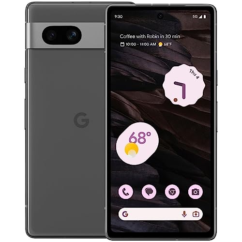 Google Pixel 7a - Kilitsiz Android Cep Telefonu - Geniş Açı Lensli ve 24 Saat Pilli Akıllı Telefon - 128 GB - Kömür (Yenilenmiş)
