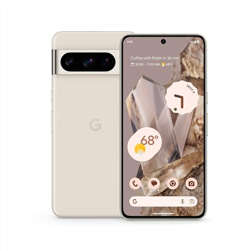 Google Pixel 8 Pro - Smartphone Android débloqué avec téléobjectif et écran Super Actua - Batterie 24 heures - Porcelaine - 256 Go